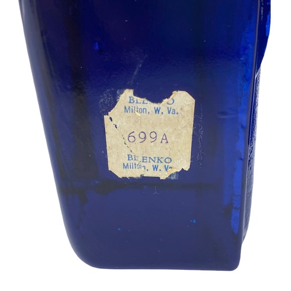 Pair of vintage Blenko cobalt blue glass elephant bookends - Picture 5 of 11